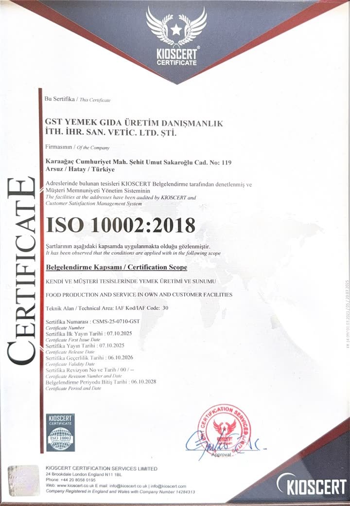 ISO 10002:2018 — KIOSCERT (IAS/IAF akreditasyonlu)